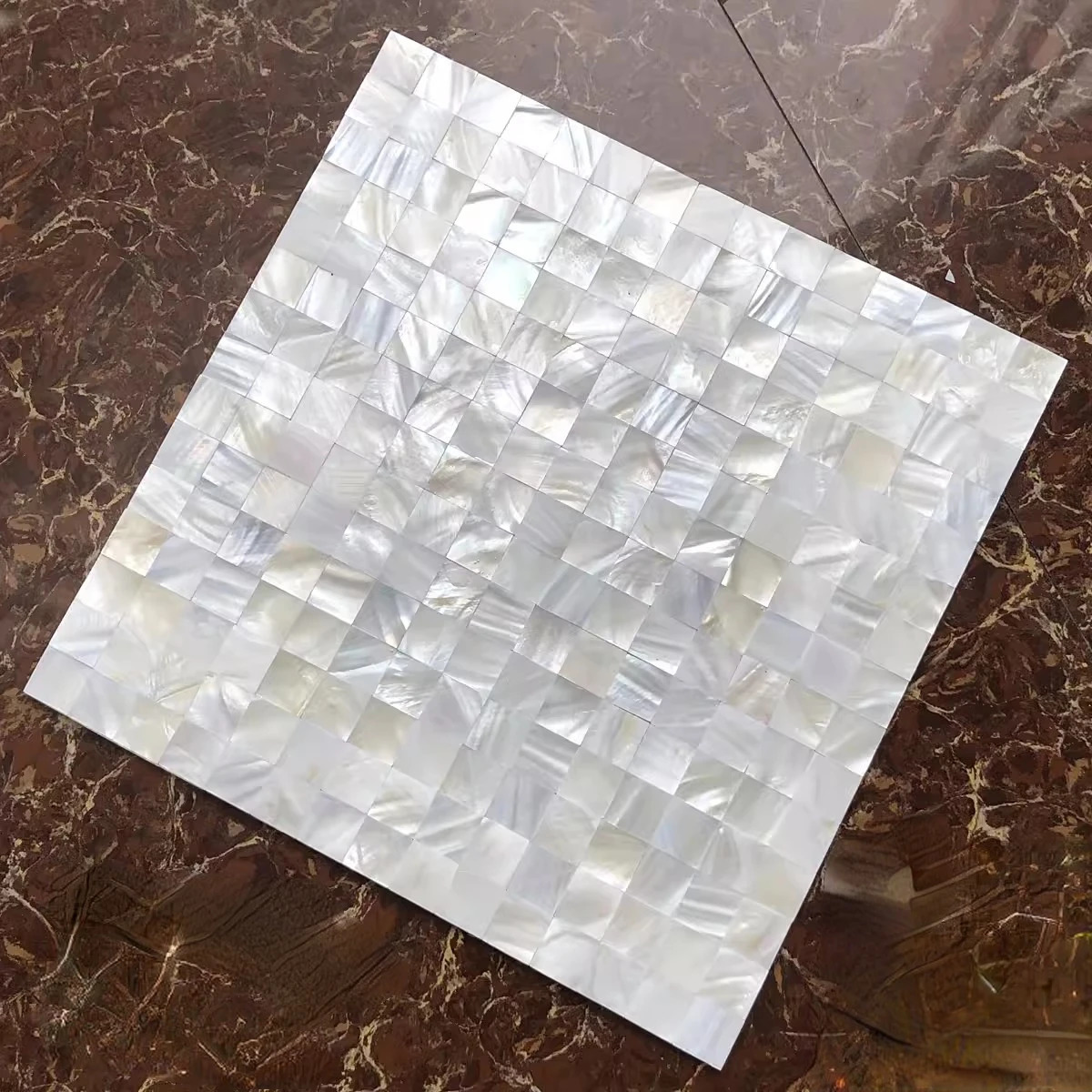 Peeled stick shell mosaic ceramic tile natural mother of pearl self-adhesive ceramic tile kitchen back wall bathroom decoration 1 sheet 241127