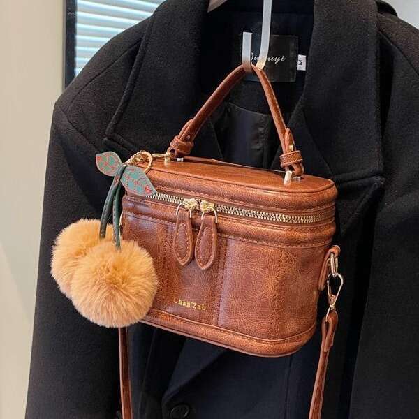 This Year's Popular Small Bag Women's Autumn And Winter Versatile New Fashion Retro Single Shoulder Crossbody Hand-Held Water Bucket Quality