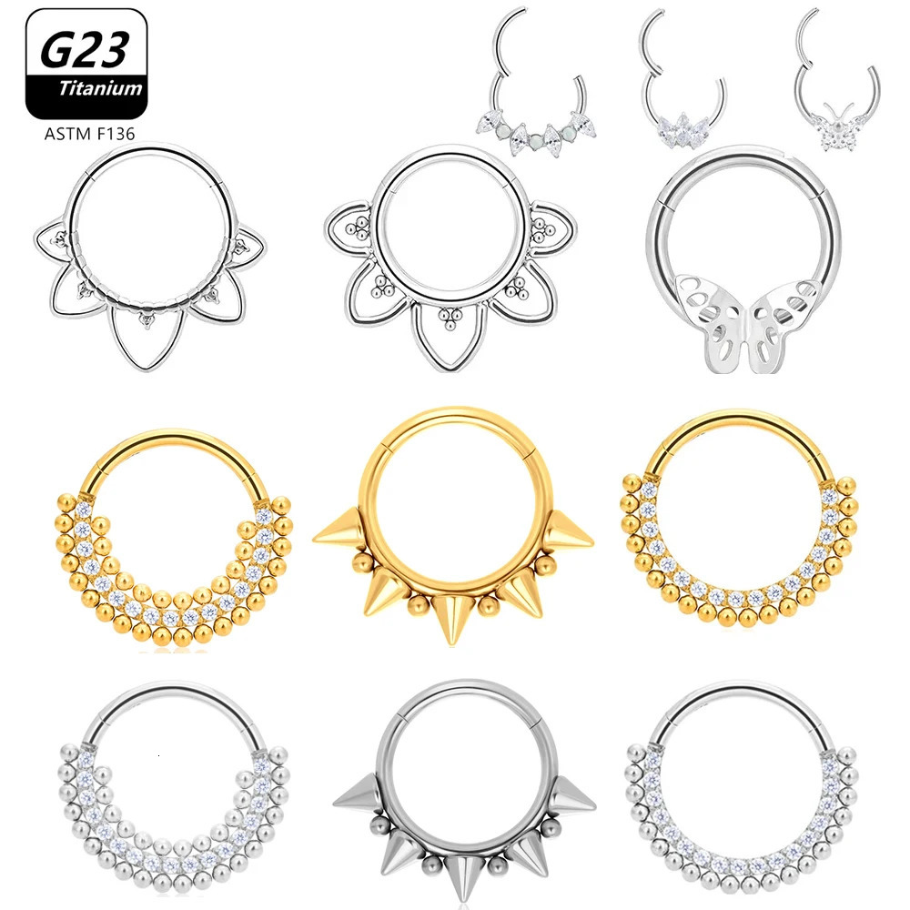 ASTM 36 G23 Piercing Nose Ring Hoop Earring lip ring Body Jewelry Cartilage Tragus Diaphragm Hing 241125