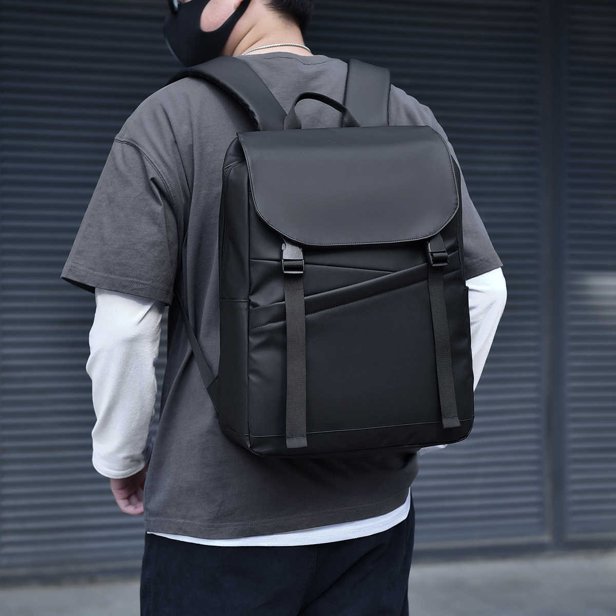 New Casual Business Computer Bag Men's Multifunctional Backpack Large Capacity College Student Lightweight 241129