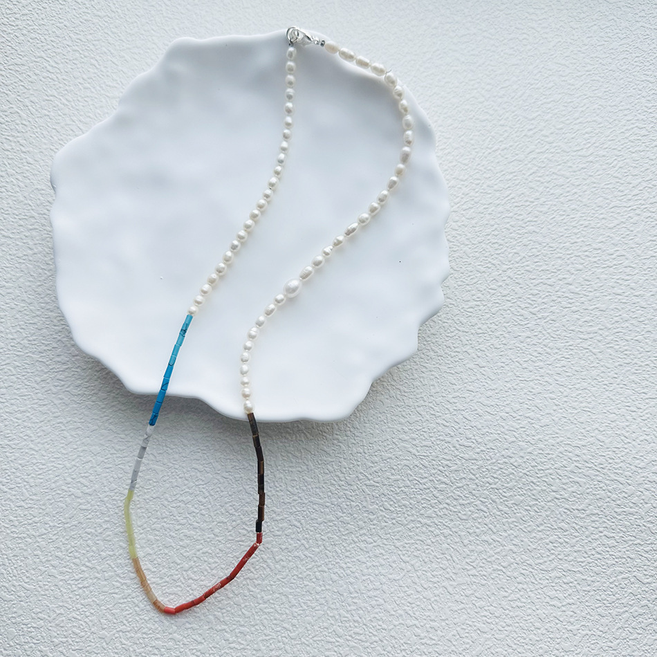 Chokers Opal chrysoprase green onyx moonstone Lily Tropical Rainbow Silk Knotted Open Loop Necklace colourful natural stone beaded 230927