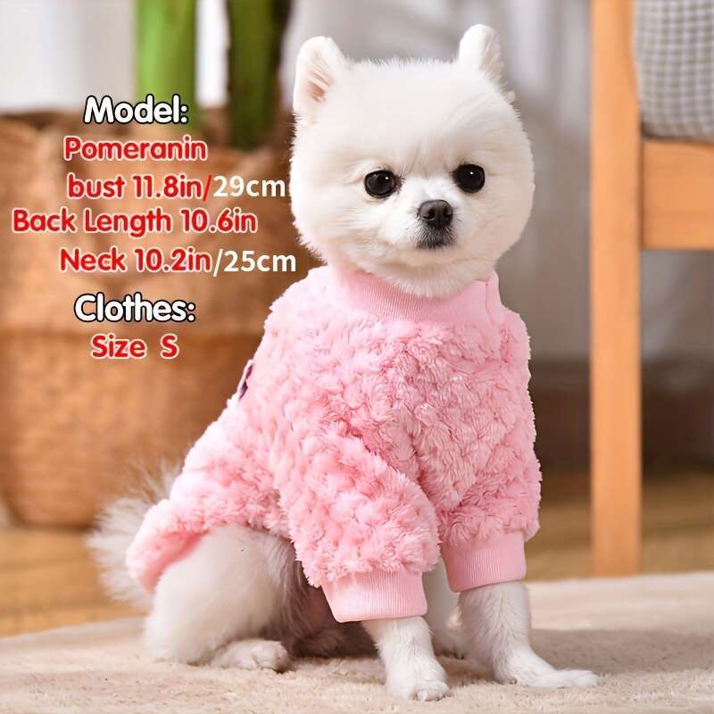 Adorable Small Dog Puppy Jumper Soft, Fluffy, Warm with Chirwa Embroidery - Perfect for Toy Breed Dogs and Puppies