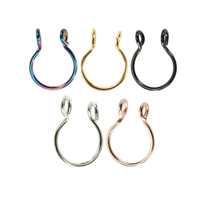 2 Sizes U Shaped Nose Ring Hoop Septum Rings Stainless Steel Piercing Oreja Pircing Jewelry 241125