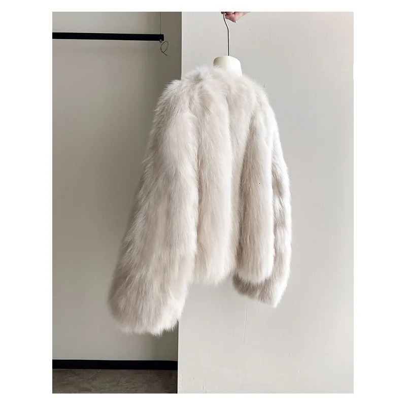Womens Faux Fur Coat Short Jackets Long Sleeve Fluffy Lady Outwear Covered Button Women Streetwear N11071 241121Z
