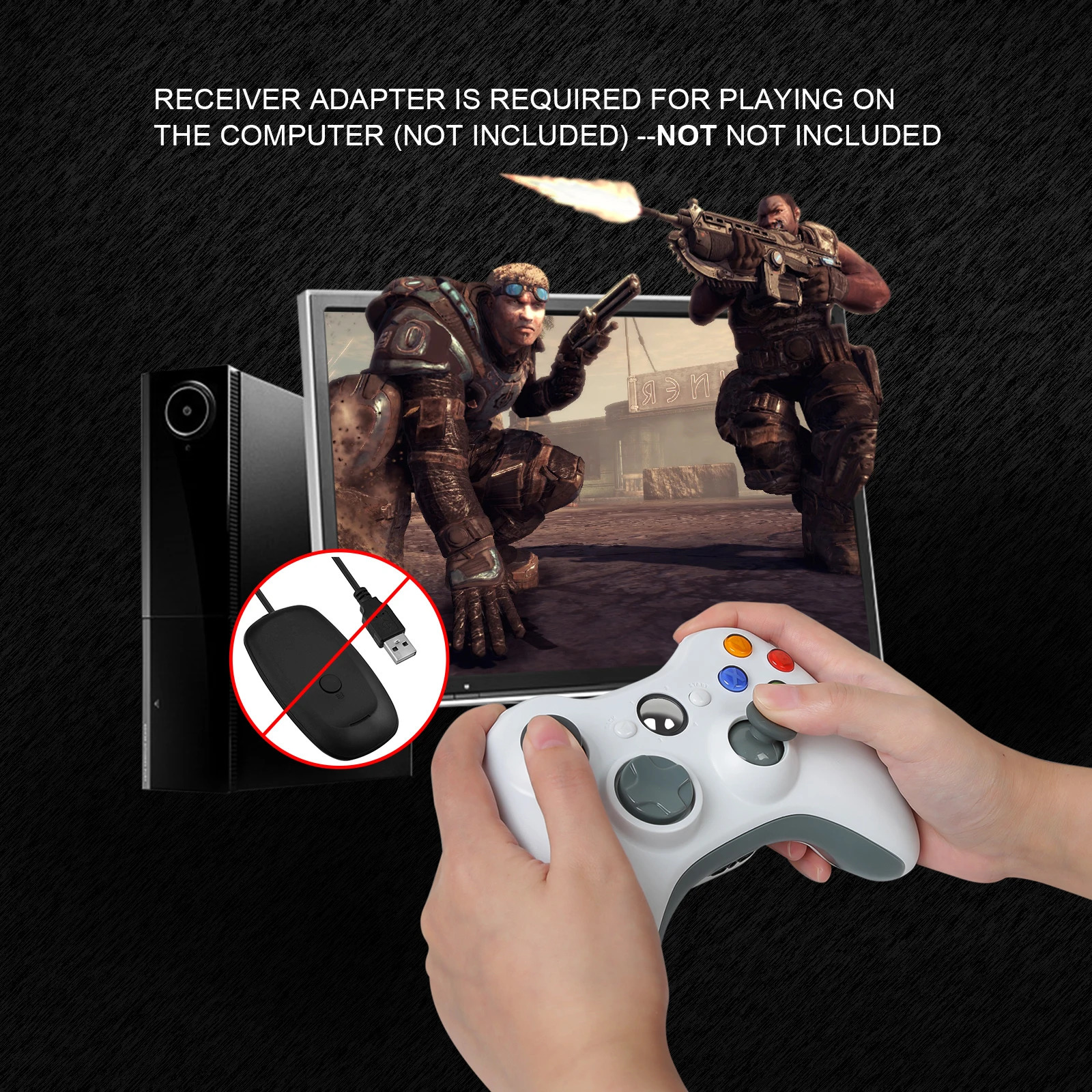 Controller For Xbox 360 24G Wireless Gaming Remote Joystick 3D Rocker Game Handle Tools Parts Dual Vibration 240418