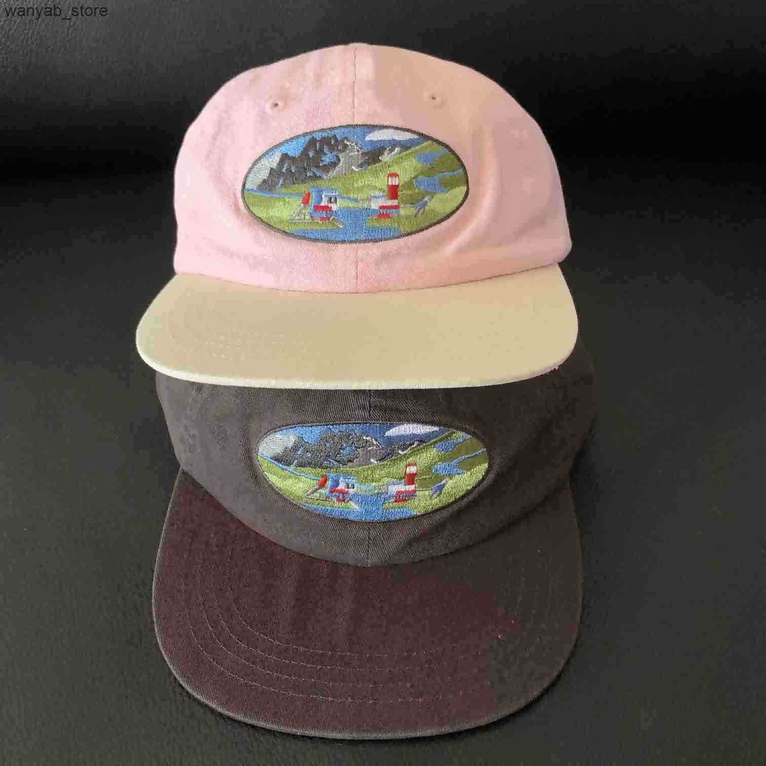 Ball Caps Korean Spring/Summer Flat Brim Snap Adjustable Five Panel Pedal Sun Hat Mens and Womens Rural Embroidered Hip Hop Baseball Hat L240910