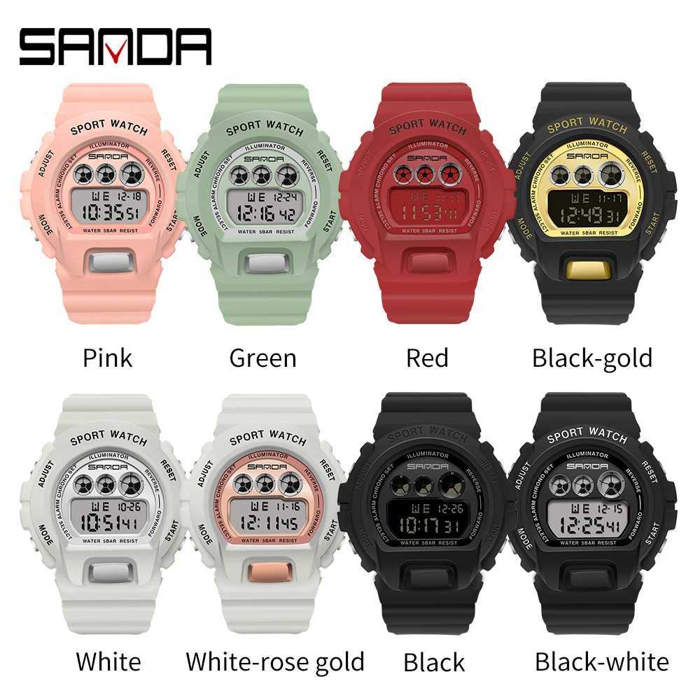 Sanda Outdoor Sports Mens D Digital Mens Waterproof Watch Alarm Clock Timing Mens Clock Relogio Mascino M241128