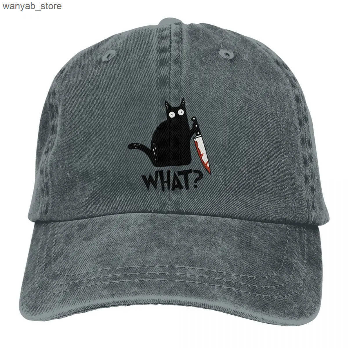 Ball Caps Cat Murder of Black Cat with Knife Baseball Hat Reason Male Hat Female Hat Sunshade Buckle Art Hat L240910