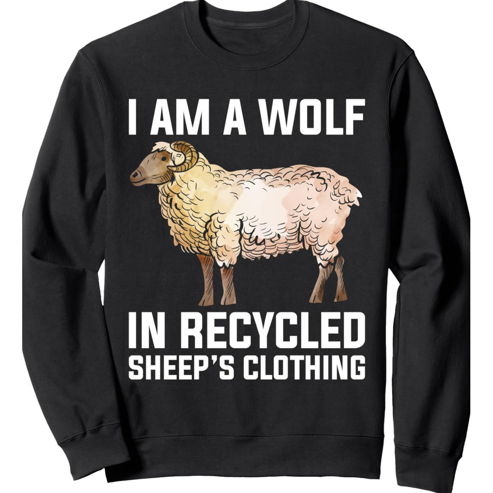 Long Sleeve Shirts for Men sweatshirt Funny Wolf in Sheep Clothes Farmer Sheep Lover Design Sweatshirt Casual tops clothes Leisure simplicity cool