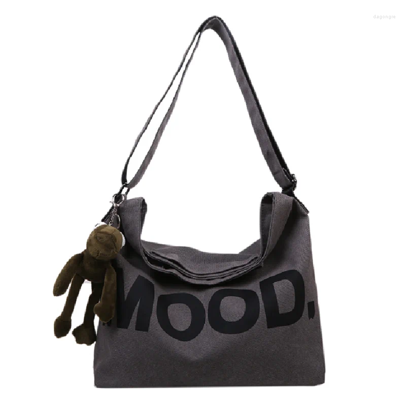 2025 NEW Evening Bags Canvas Women Messenger Bag Female Art Vintage Big Shoulder Satchels Haruku Fashion Hip Hop Large Student Crossbody School zhanyi