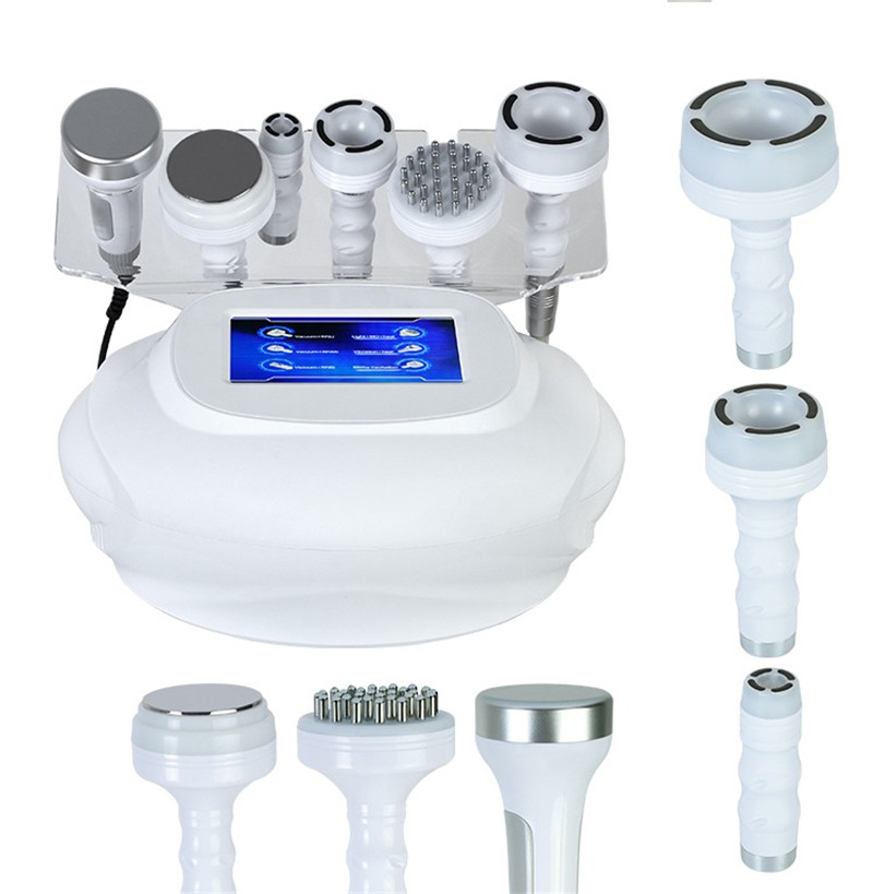 6 in 1 Beauty Slimming Vacuum RF Equipment 80K Ultrasonic Cavitation Machine Whole Body Massage Skin Muscle Stimulato Equipment