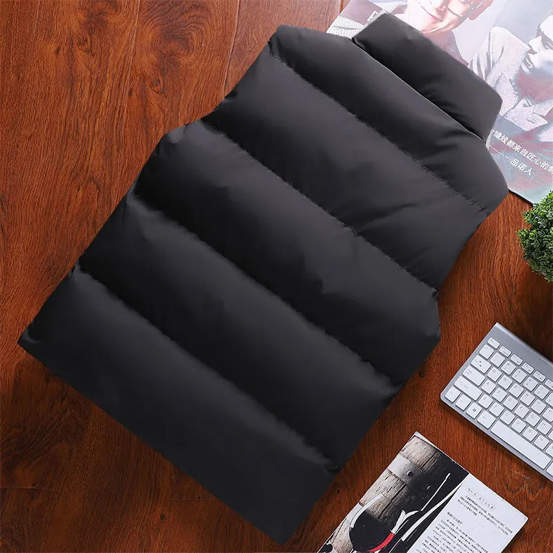 Men Vest Windproof Jacket Sleeveless Winter Casual Coat down Cotton Warm Thicken Waistcoat Thick 241129