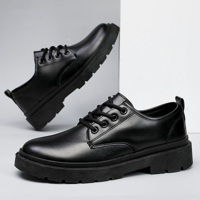 New Spring Work New Autumn/Winter/Summer Business Waterproof Black Leather Designer Men's Casual Shoes Multi functional Thick Board Shoes