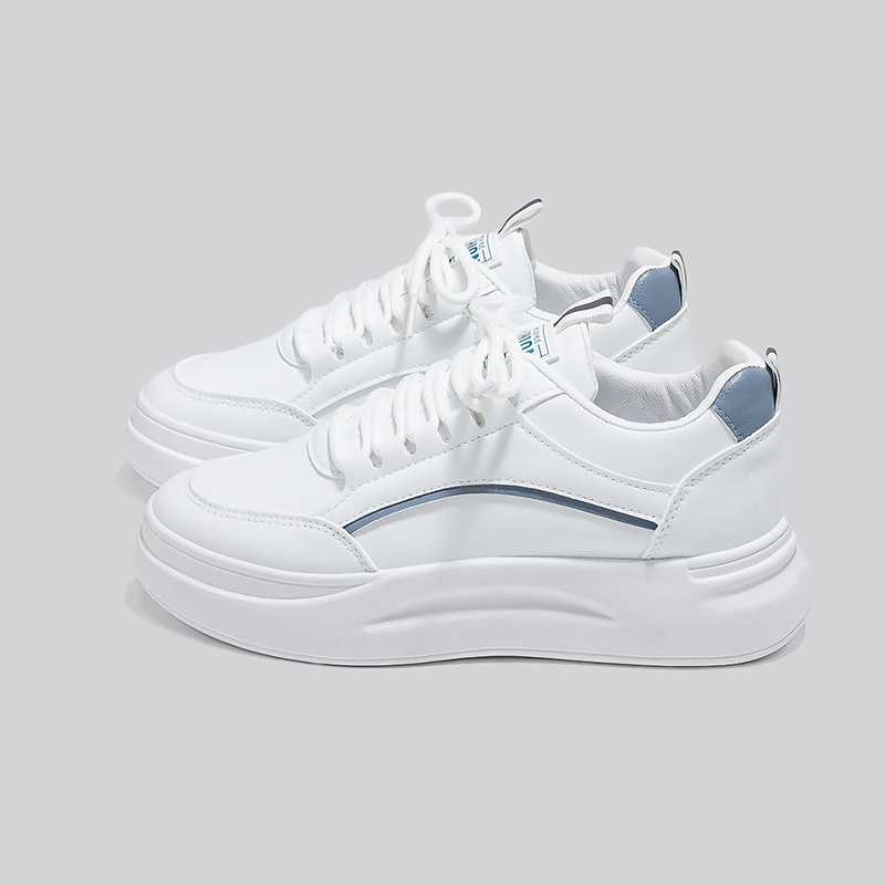 Women's New Summer White Little Breathable Female Student Korean Edition Versatile Thick Sole Casual Board Shoes Lhshoe