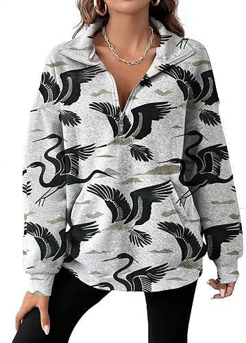 Women's Zipper Hoodie 3D Digital Pattern Series Printed Hoodie Casual autumn sweater print