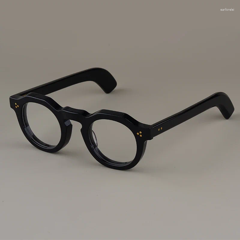 Sunglasses Frames High Quality Vintage Thick Acetate Round Glasses Japanese Handmade Frame For Men Women Brand Retro Fashion Eyeglasses