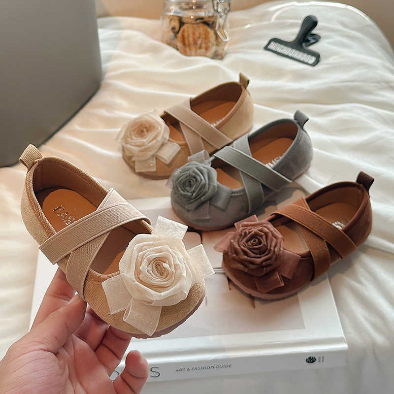 Kids Shoes Girls Shoes Flower Princess Shoes Retro Girls Dress Shoe Mary Jane Girls W240829