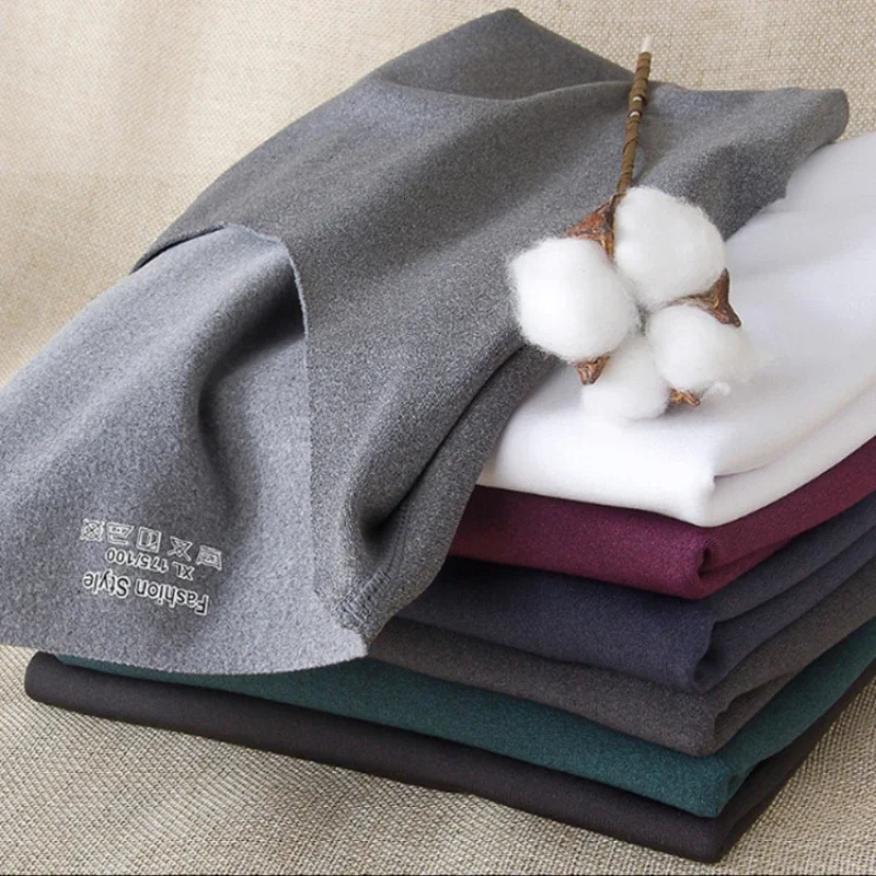 Mens autumn underwear velvet padded vest mens sleeveless top V-neck bottom shirt solid ultra-thin underwear 241122