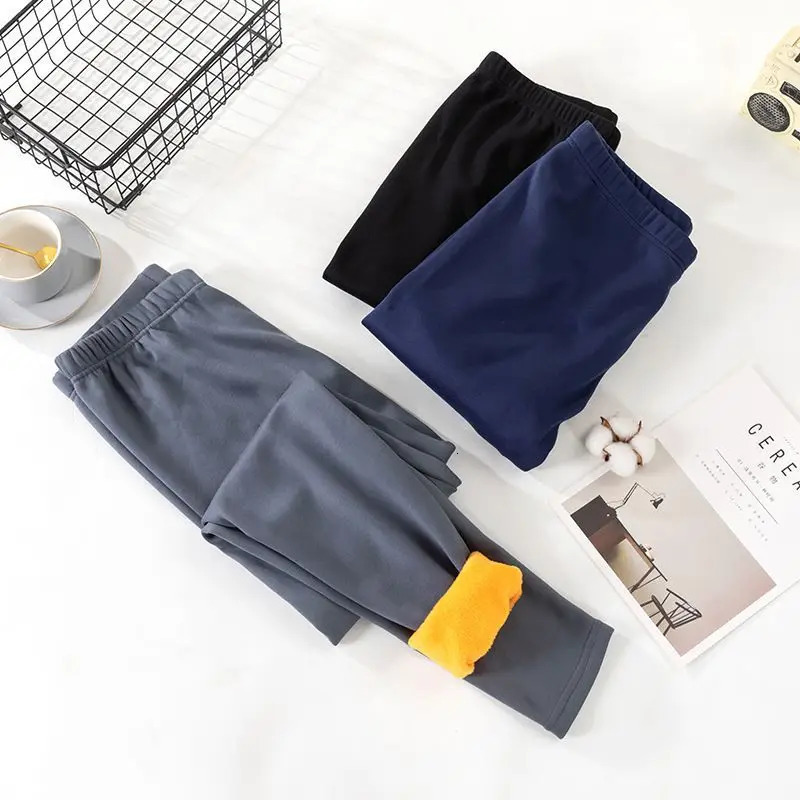 Winter Mens Pants Bottom Mens Pants Warm Autumn Winter Thick Inner Elastic Tights 3XL 241122