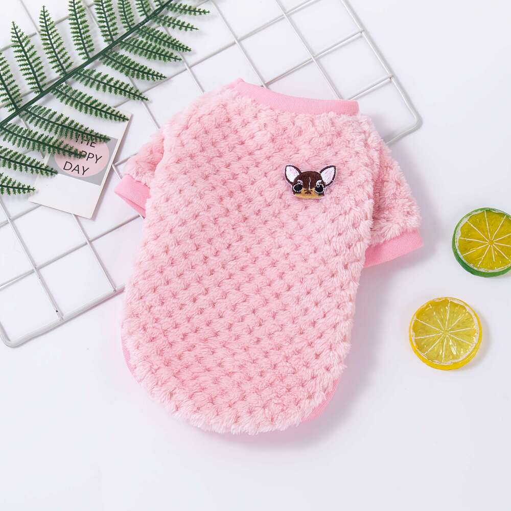 Adorable Small Dog Puppy Jumper Soft, Fluffy, Warm with Chirwa Embroidery - Perfect for Toy Breed Dogs and Puppies