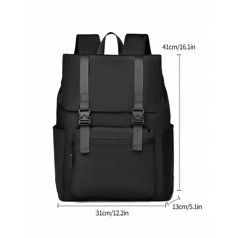Simple and stylish backpack with large capacity and trendy membrane laptop bag, college student casual backpack