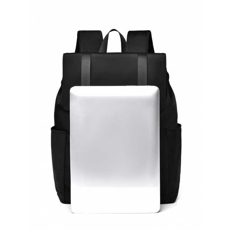 Simple and stylish backpack with large capacity and trendy membrane laptop bag, college student casual backpack