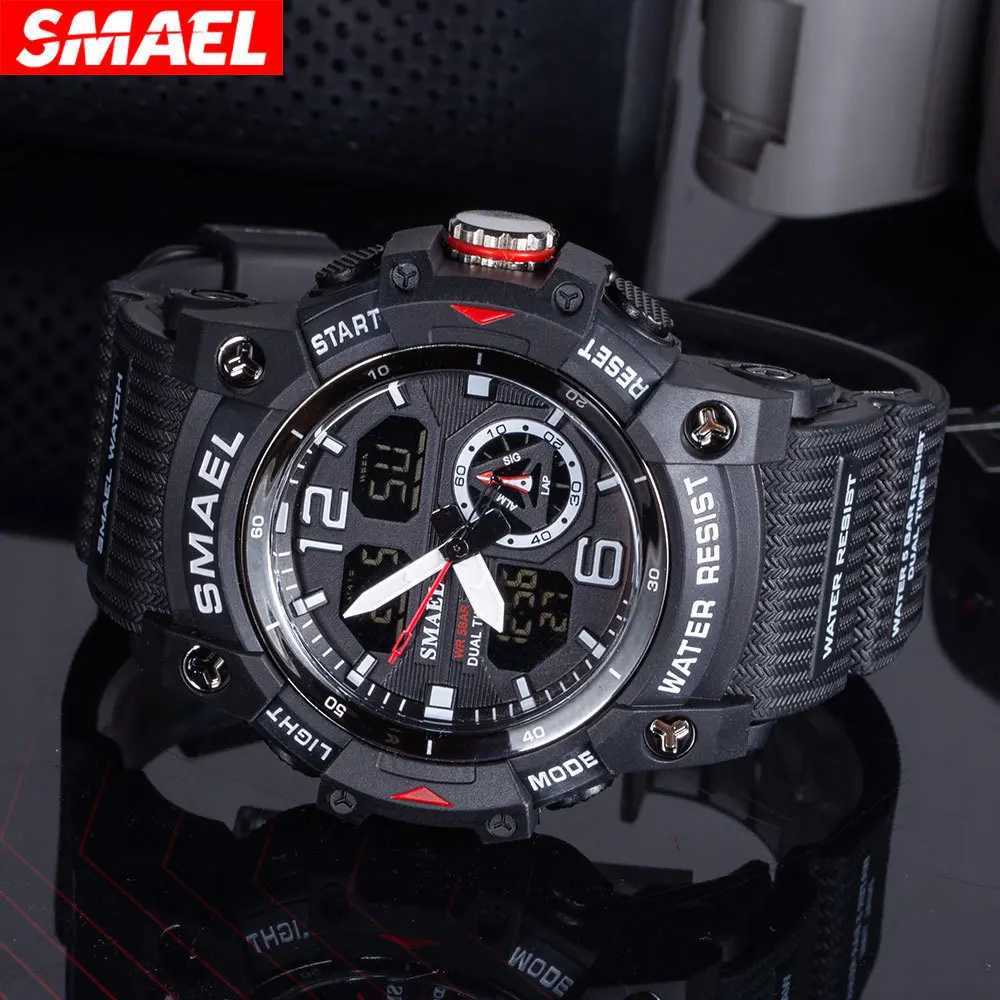 SMAEL 8007 Ectronic Sports Outdoor Waterproof and Shockproof Timing Dual Display Si Str Mens Watch M241128