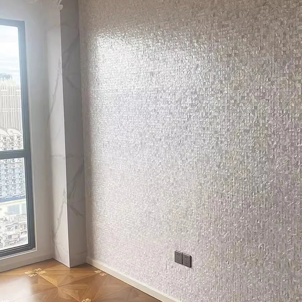 Peeled stick shell mosaic ceramic tile natural mother of pearl self-adhesive ceramic tile kitchen back wall bathroom decoration 1 sheet 241127