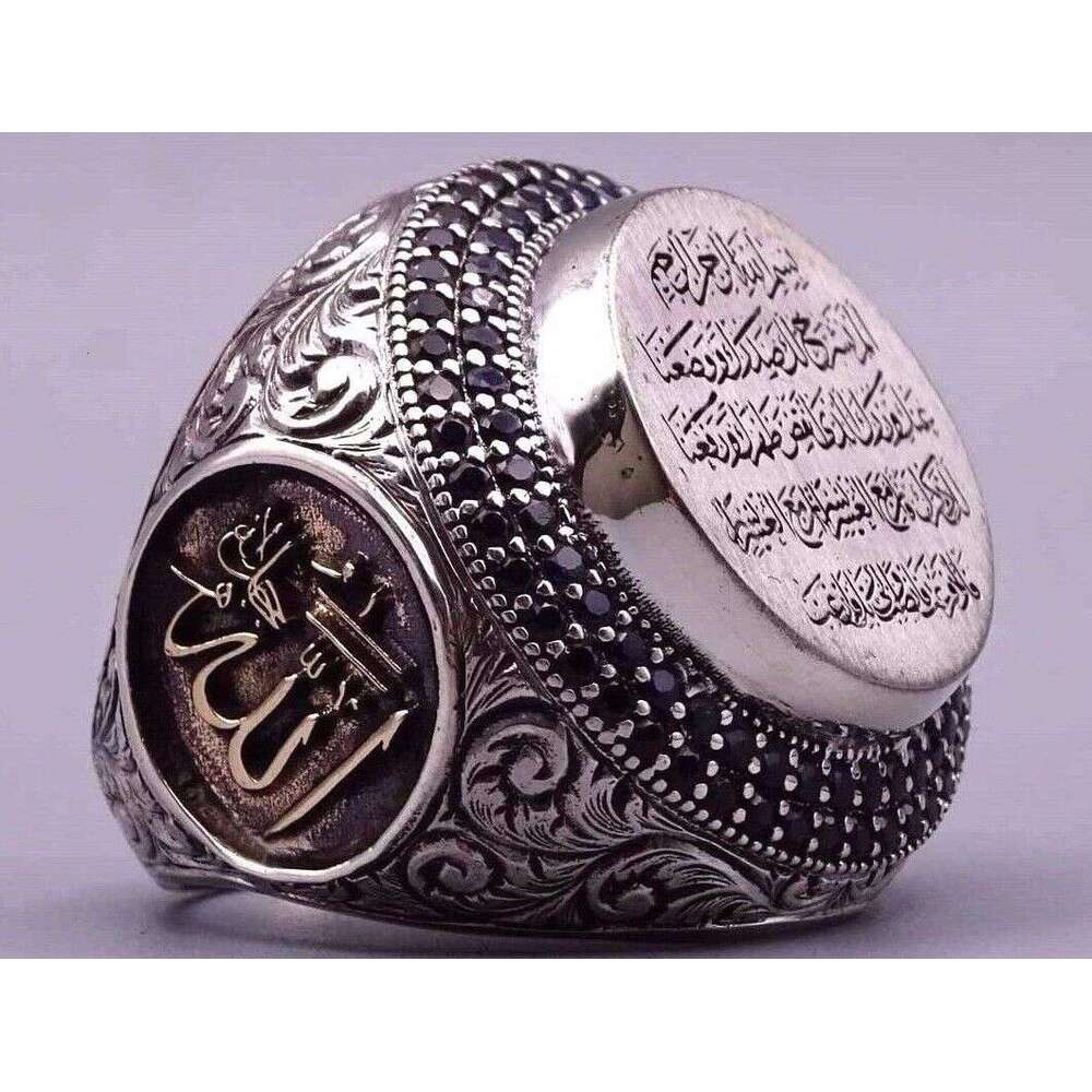 Hecheng's new fashionable hand jewelry alloy ring with diamond inlay and exaggerated design