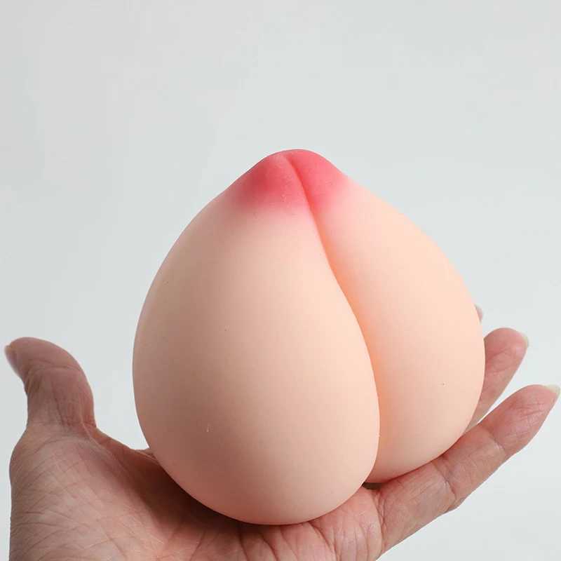 Juicy Peach Soft Decompression Squeeze Release Ball Decompression Tool Simulation Peach Silicone Toy Handmade Gift Fidget ToyXJ241129
