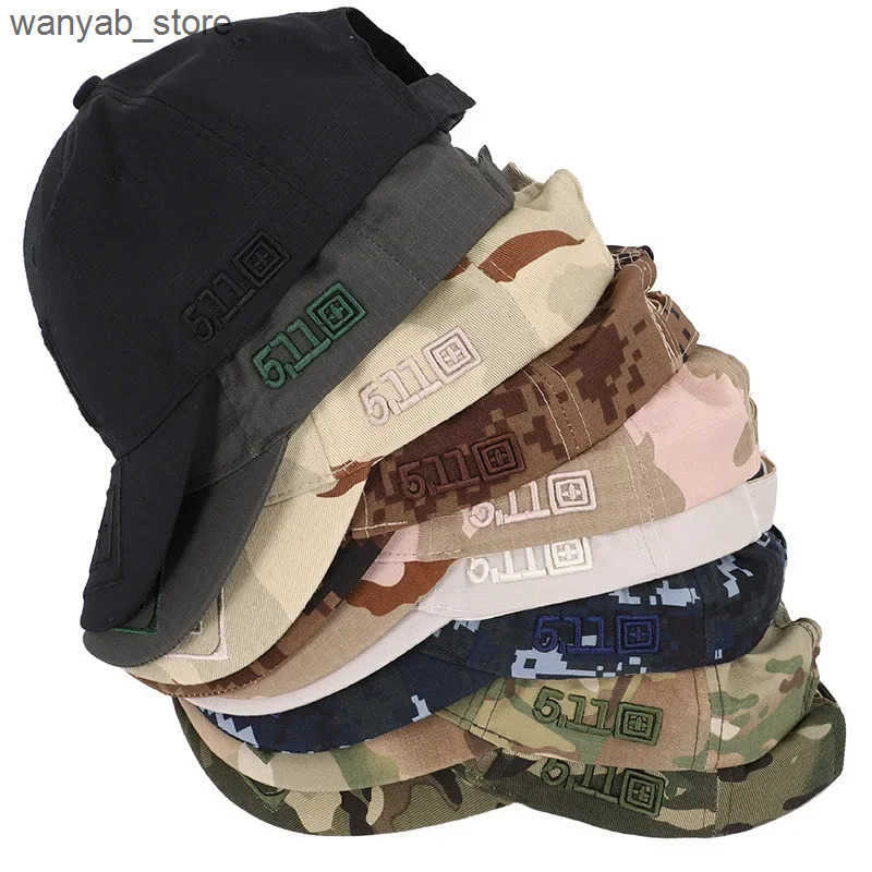 Ball Caps Mens tactical baseball cap fan colored cotton snap button green jungle game cap fishing sports camping cap L240910