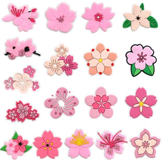 music people pink girl butterfly muti style shoe part accessories clog charm decoration buckle DIY gift