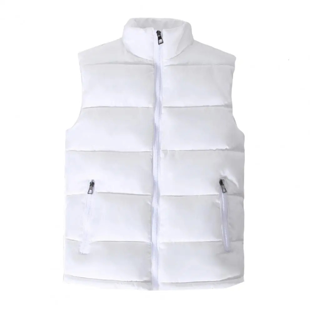 Stylish Vest Coat Male Sleeveless Jacket Solid Color Washable Slim Fit Zipper 241129