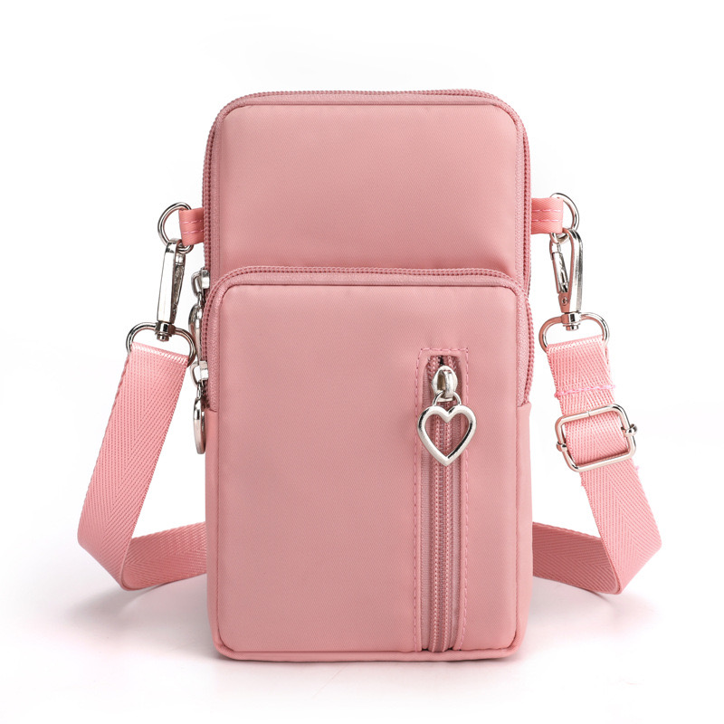 Mobile women's crossbody 2024 new Korean version versatile mini bag, mobile phone bag with hanging neck, zero New wallet, vertical