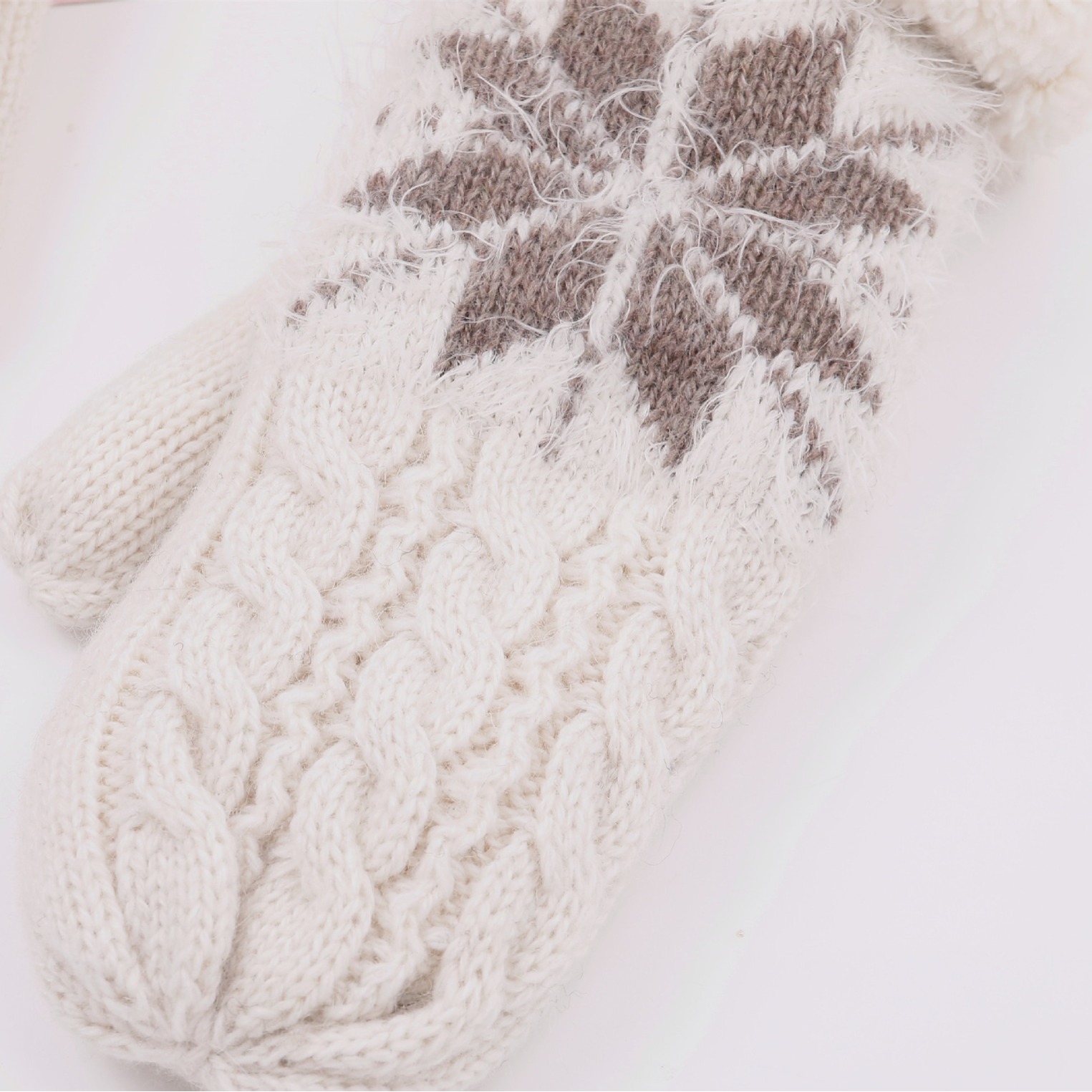 New women's warm and plush thick finger gloves for students cute and sweet wool bag finger gloves manufacturer wholesale