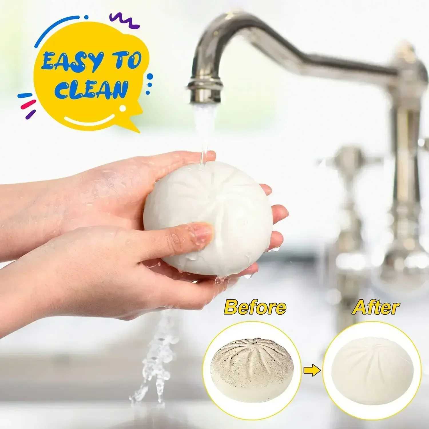 Colorful Dumpling Stress Balls Fidget Sensory Toy Squeeze Dough Ball Stress Relief Hand Toy Bun with Food Steamer Stretchy DeskXJ241129