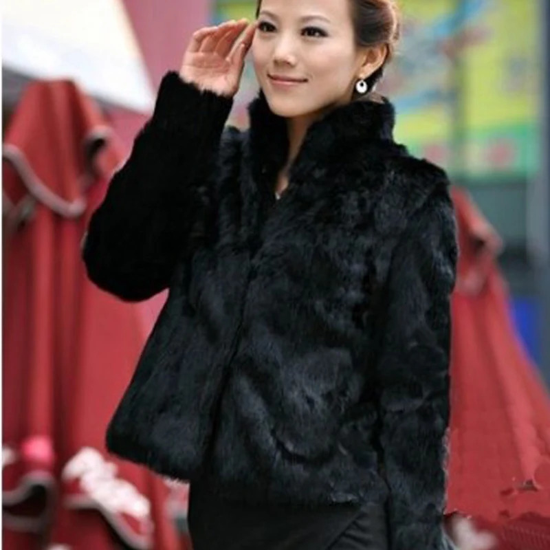 High Quality Faux Fur Coat Womens Fashion Warm Outerwear Autumn Winter Short Jacket 4XL Overcoat Clearance 241121Z