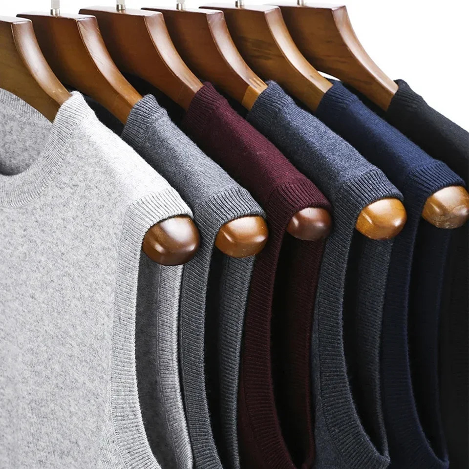 Men Sweater Vest Korean Round Neck Business Casual Fitted Version Black Light Grey Sleeveless Knitted Top Male 241129