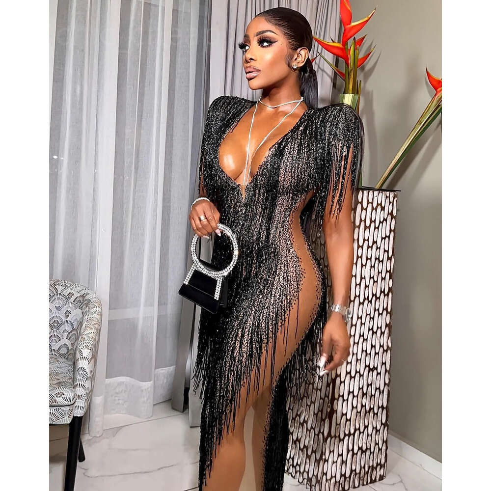 Ebi Sheath Black Ao Prom Dre Deep V Neck See Through Evening Formal Party Second Reception Th Birthday Engagement Gown Dree Robe De Soiree Zj 6660306