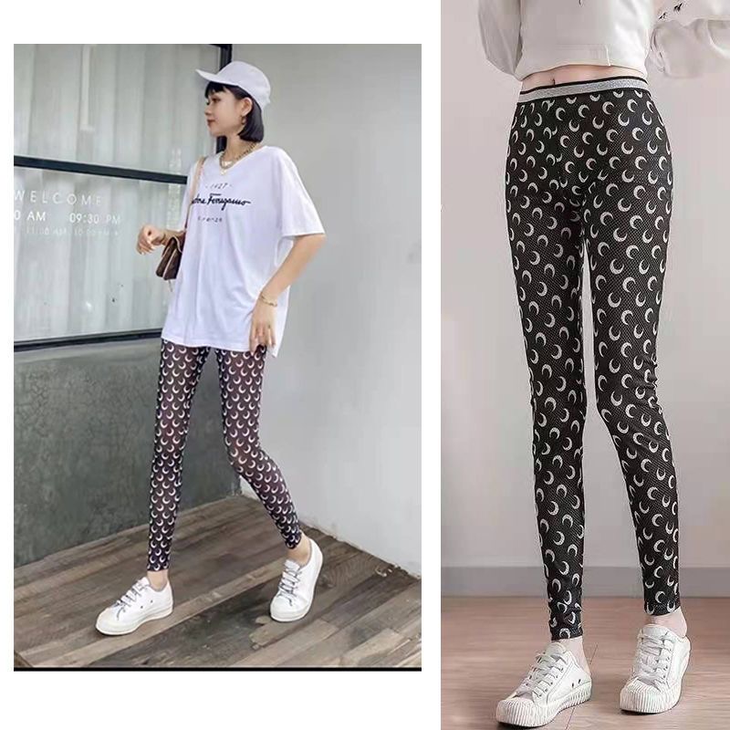 Women Two piece sets bottom tshirts and jumpsuit pantyhose fashion pants top ice silk suit S33