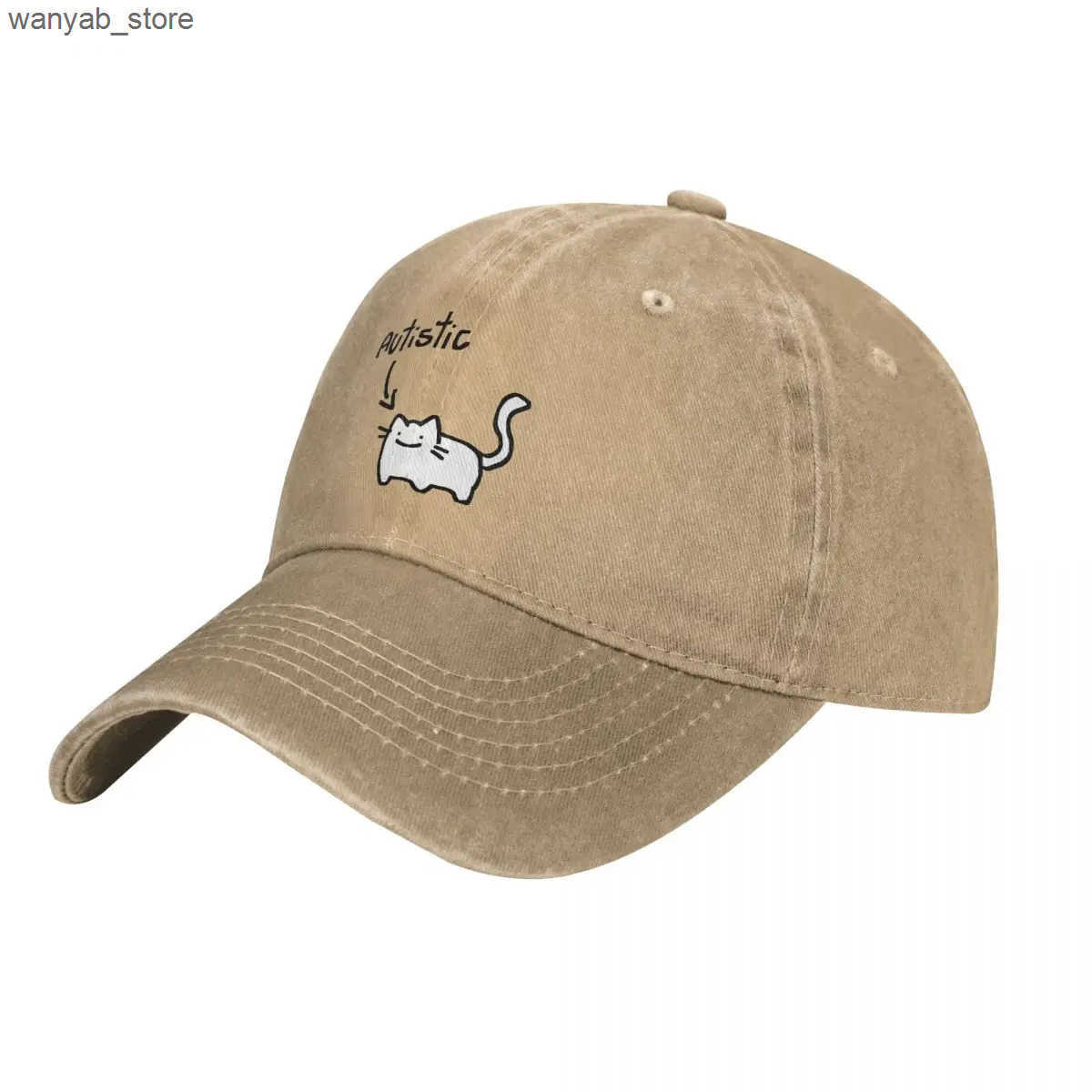 Ball Caps Solid color dad hat autistic cat hat womens sun hat sun hat baseball hat animal foot hat L240910