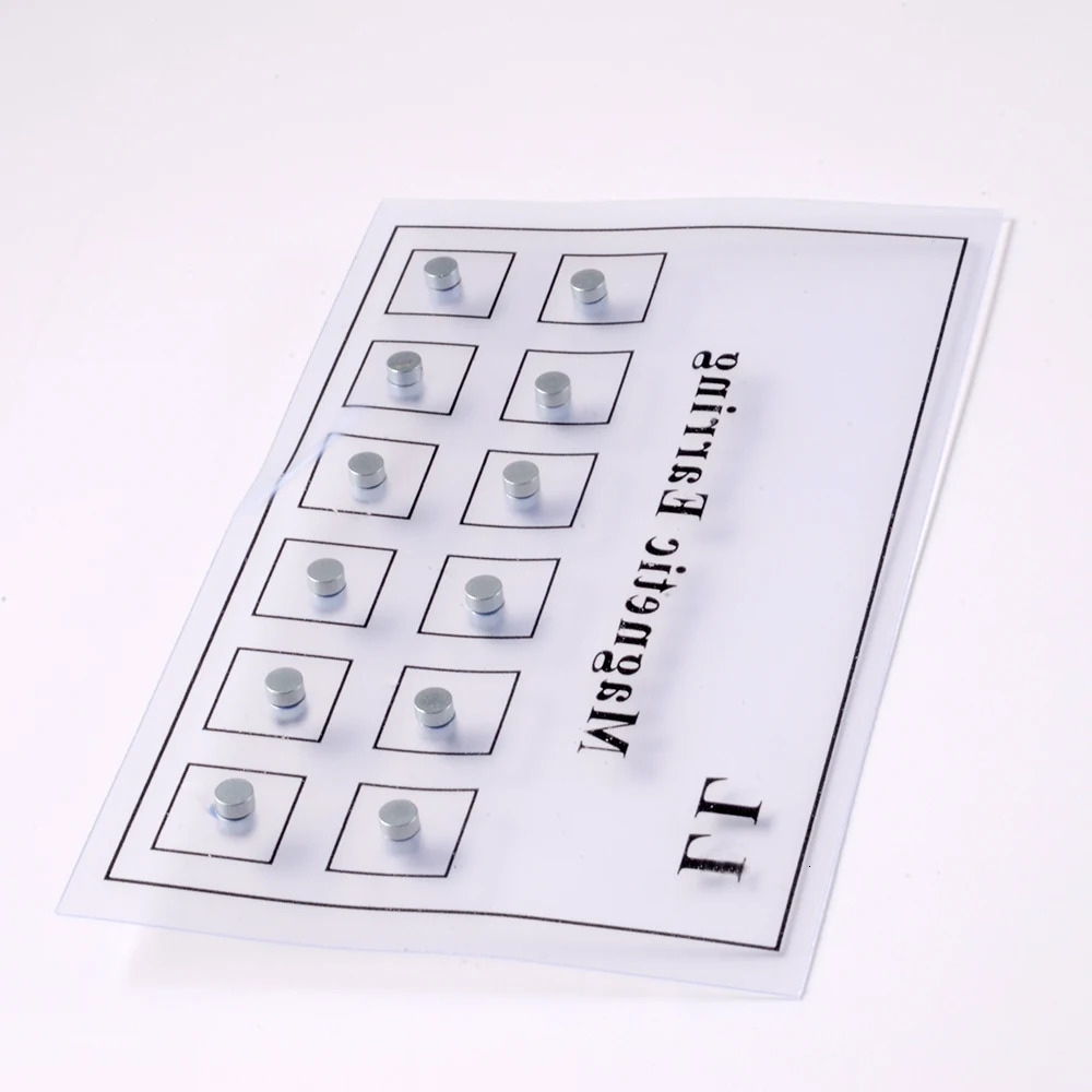 12PCSCard Cheater Non Pierced Magnet Ear Tragus Cartilage Lip Labret Stud Nose Ring Jewelry Magnetic Earring 241125