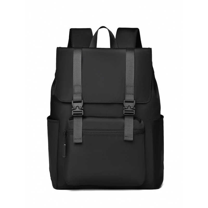 Simple and stylish backpack with large capacity and trendy membrane laptop bag, college student casual backpack