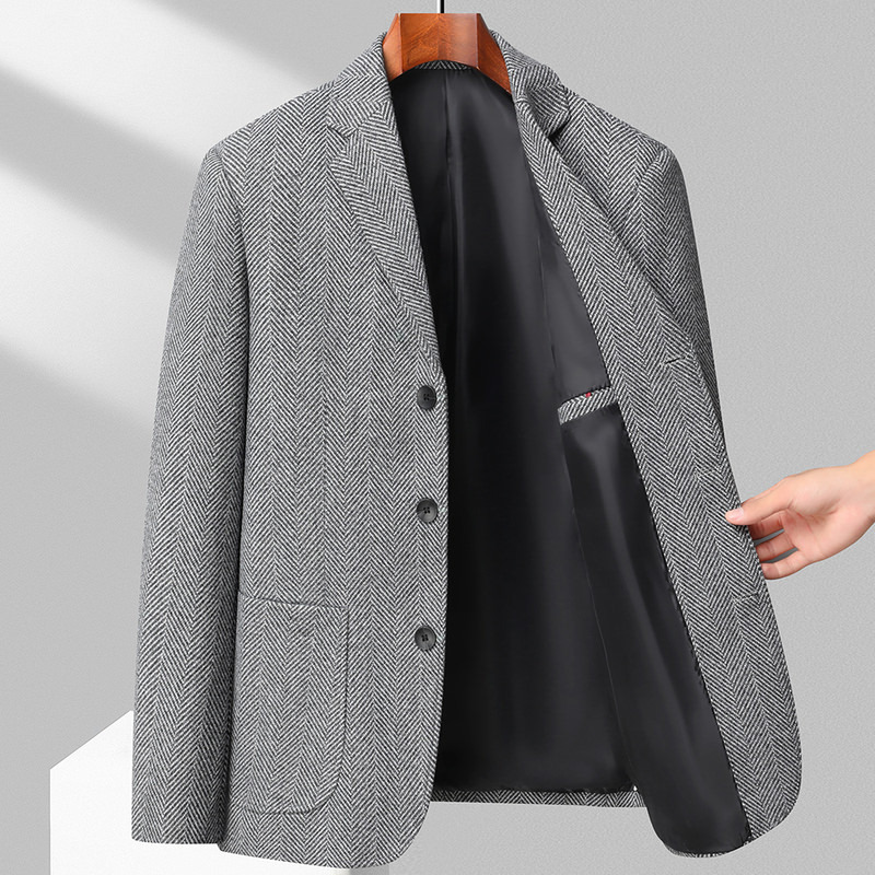 H198 Wool casual men's suit jacket for business commuting