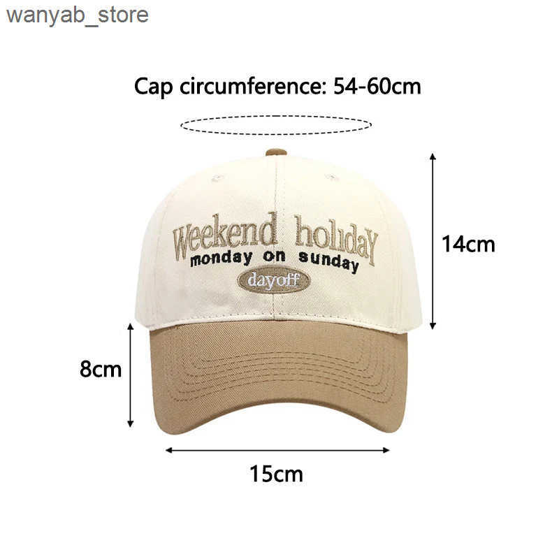 Ball Caps Retro letter embroidered baseball cap summer mens high-quality cotton adjustable casual hat hip-hop streetwear sun hat L240910