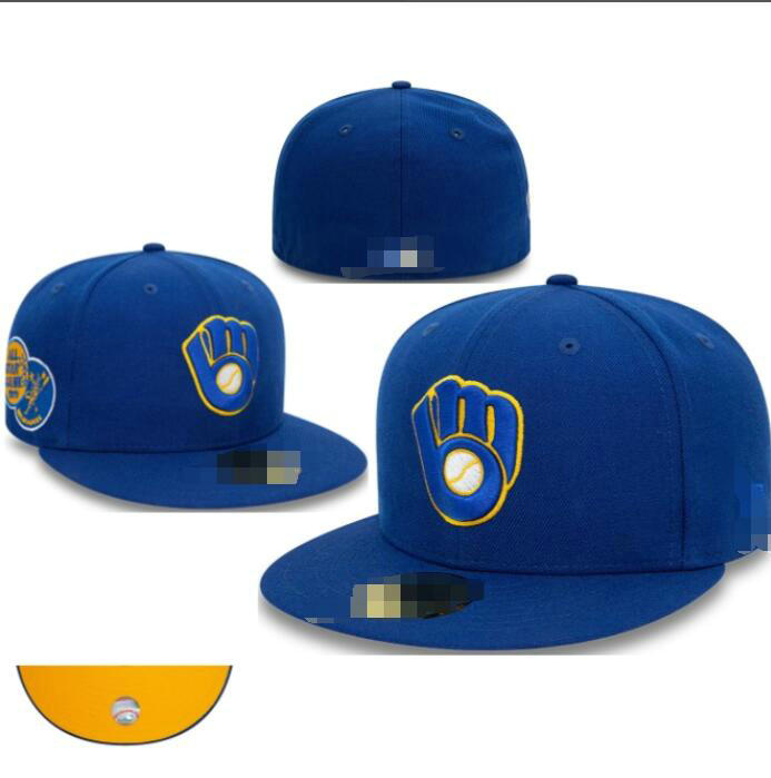 Baseball Brewers Mens Baseball Team 2024 World Series Champions Full Closed Caps Summer Letter Bone Black Color Casual Sport Flat Fitted Hats d