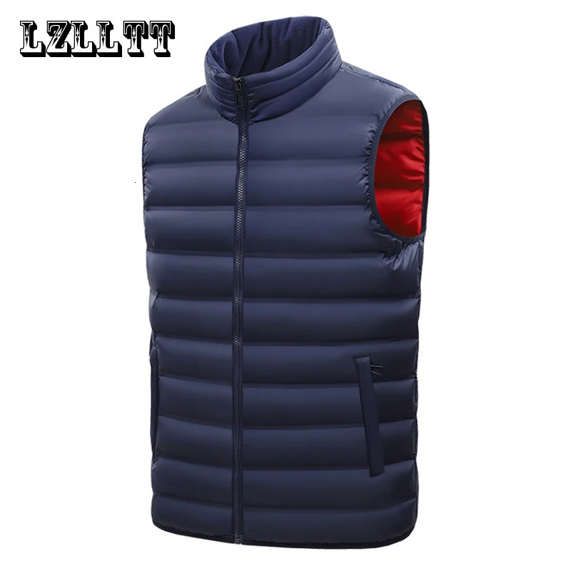 Men Autumn Casual Sleeveless Vests Jacket Mens Winter Warm Thicken Waistcoat Fashion Waterproof Outwear Vest Jackets Male 241129
