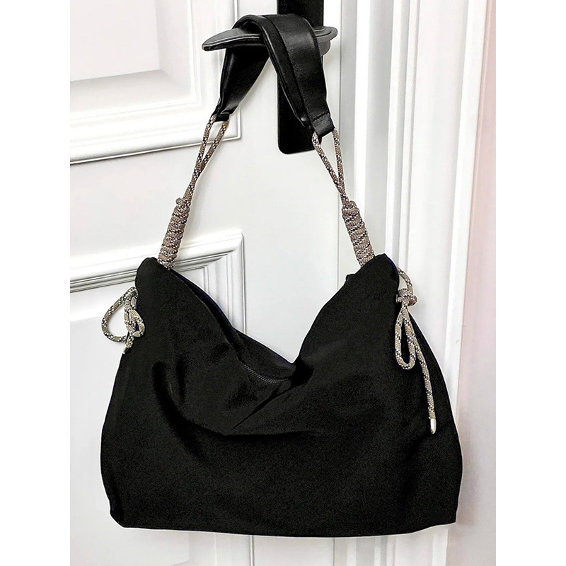 MY Leisure Oxford Cloth Large Bag Trendy Knot Tote Bag Large Capacity Commuter Shoulder Bag