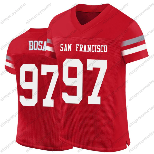 Purdy 13 Kittle 85 McCaffrey 23 Warner 54 Allen 17 Bosa 97 Beal Jr. 51 Dobbs 5 Guerendo31 Mason 24 Cities Football Jerseys Custom Any Number Name For 