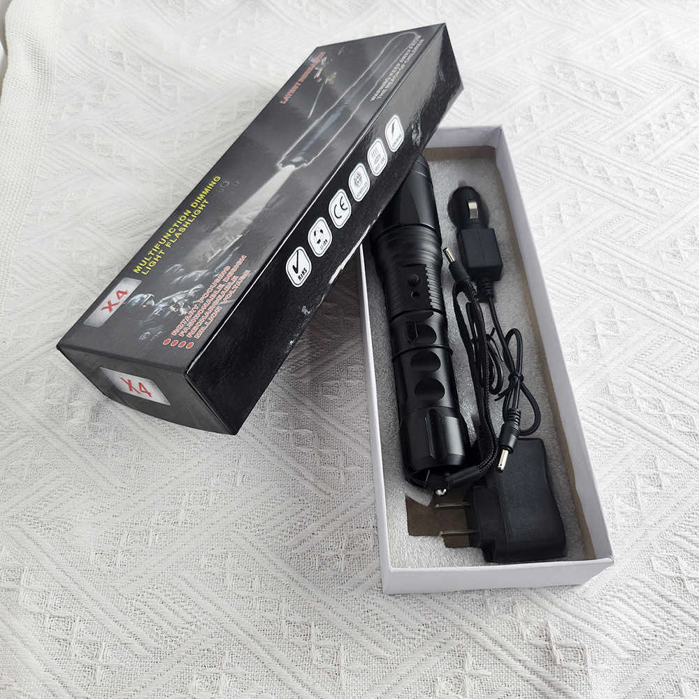 Flashlights Torches Strong LED flashlight close protection against strong light flashing for help broken window X4 flashlight J241129